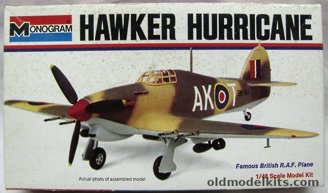 Monogram 1/48 Hawker Hurricane - White Box Issue, 6802 plastic model kit